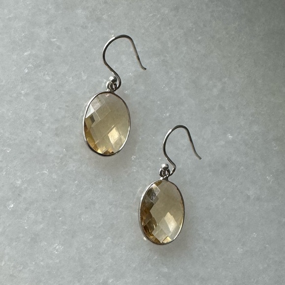 NWOT Tuckernuck Lemon Drop Earrings, Citrine, Sterling Silver - Picture 2 of 6